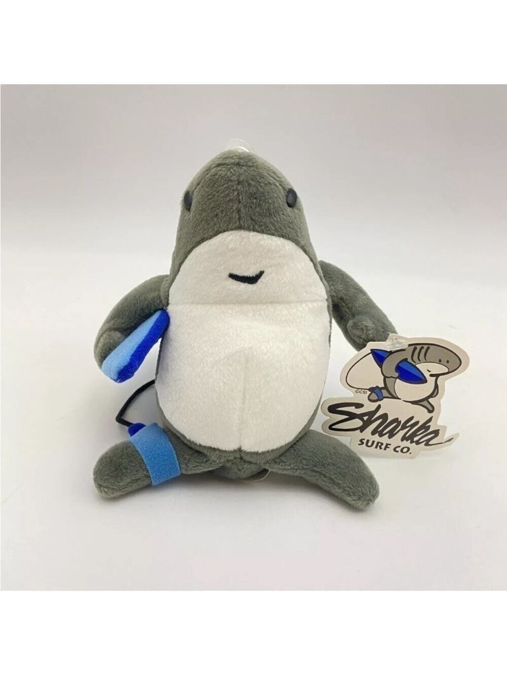 Vintage Crazy Shirts Hawaii Gray Shark Sharka Surf Co. Plush with Tags 6"